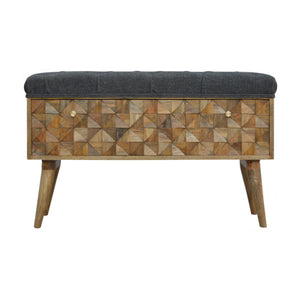 Pineapple Carved Bench