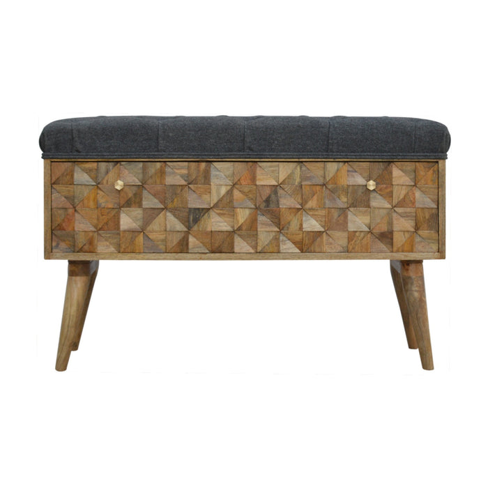Pineapple Carved Bench