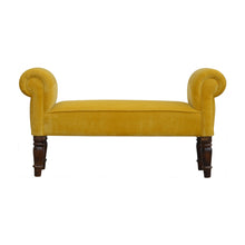 Mustard Velvet Bench