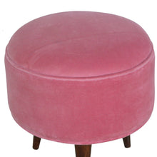 Pink Velvet Nordic Style Footstool