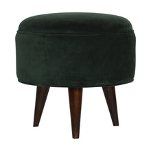 Emerald Velvet Nordic Style Footstool