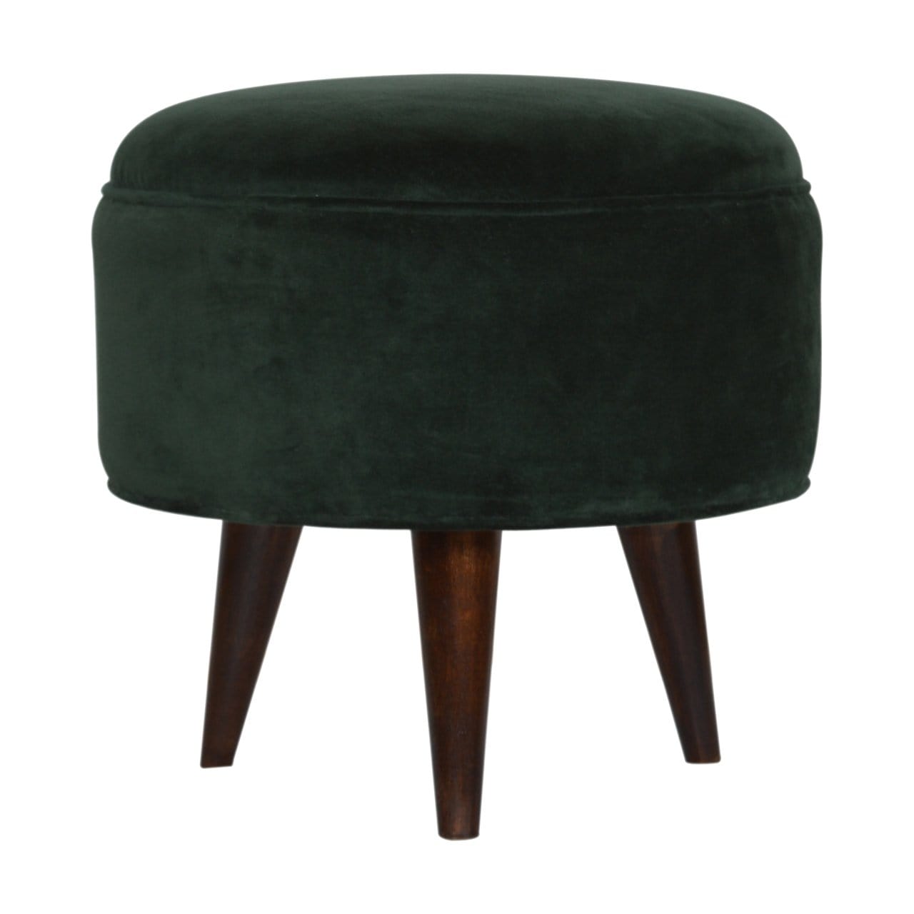 Emerald Velvet Nordic Style Footstool