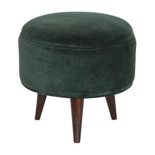 Emerald Velvet Nordic Style Footstool