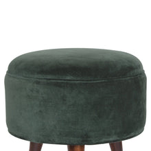 Emerald Velvet Nordic Style Footstool