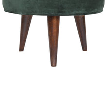 Emerald Velvet Nordic Style Footstool