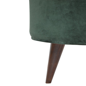 Emerald Velvet Nordic Style Footstool