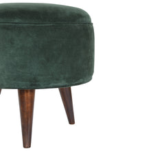 Emerald Velvet Nordic Style Footstool