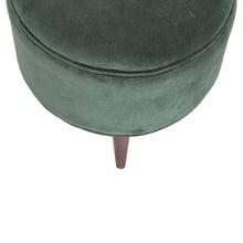 Emerald Velvet Nordic Style Footstool