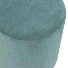 Emerald Green Velvet Footstool with Gold Base