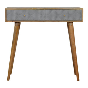 Geometric Carved Console Table