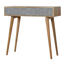 Geometric Carved Console Table