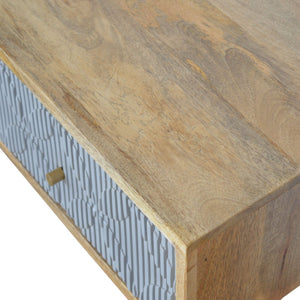 Geometric Carved Console Table