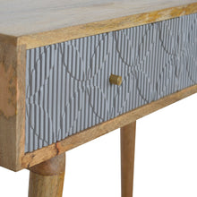 Geometric Carved Console Table