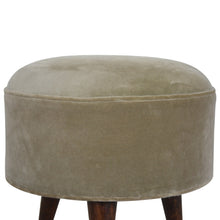 Mocha Velvet Nordic Style Footstool