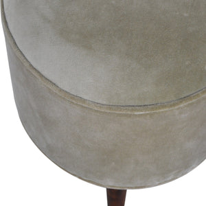 Mocha Velvet Nordic Style Footstool