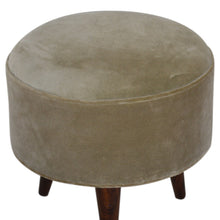 Mocha Velvet Nordic Style Footstool