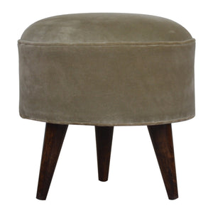 Mocha Velvet Nordic Style Footstool