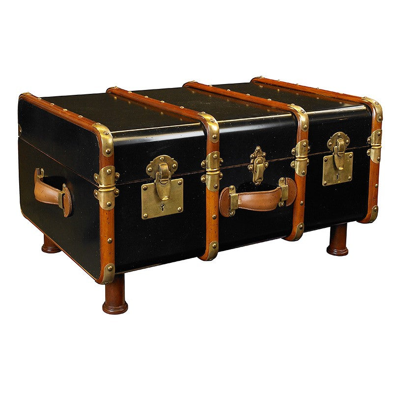 Authentic Models Stateroom Trunk Coffee Table, Black