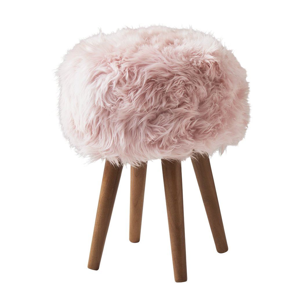 Pink deals sheepskin stool