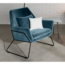Lounge Armchair - Blue Velvet