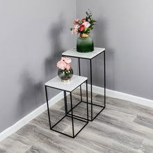 Marble Display  Side Tables (set of 2)