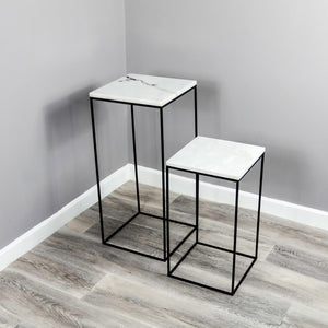 Marble Display  Side Tables (set of 2)