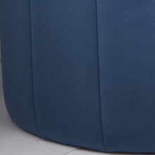 Round Mystique Blue Plush Stool