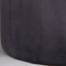 Round Grey Plush Stool