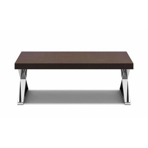 Polished Stainless Steel Cross Legged Coffee Table