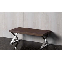 Polished Stainless Steel Cross Legged Coffee Table