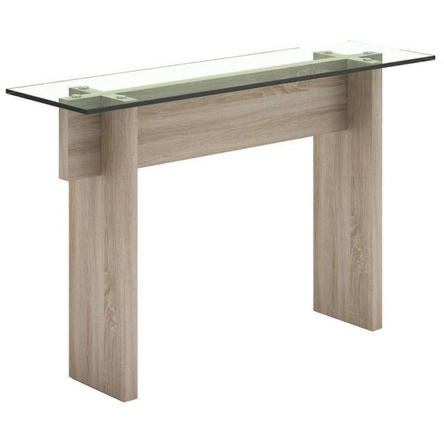 Glass Top Console Table