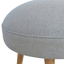 Grey Tweed Nordic Style Footstool