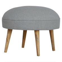 Grey Tweed Nordic Style Footstool