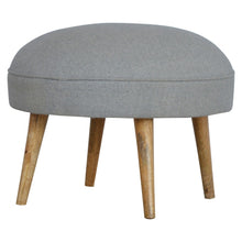 Grey Tweed Nordic Style Footstool