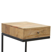 Industrial 1 Drawer Geometric Style Side Table