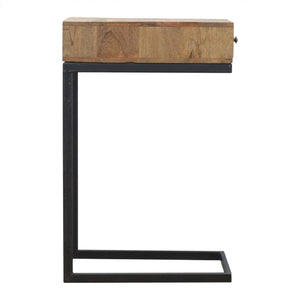 Industrial 1 Drawer Geometric Style Side Table