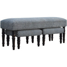 Set of 3 Benches Upholstered in Natural Jute Dhurrie