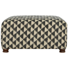 Occasional Footstool Upholstered in Jute Dhurrie