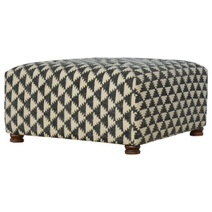 Occasional Footstool Upholstered in Jute Dhurrie