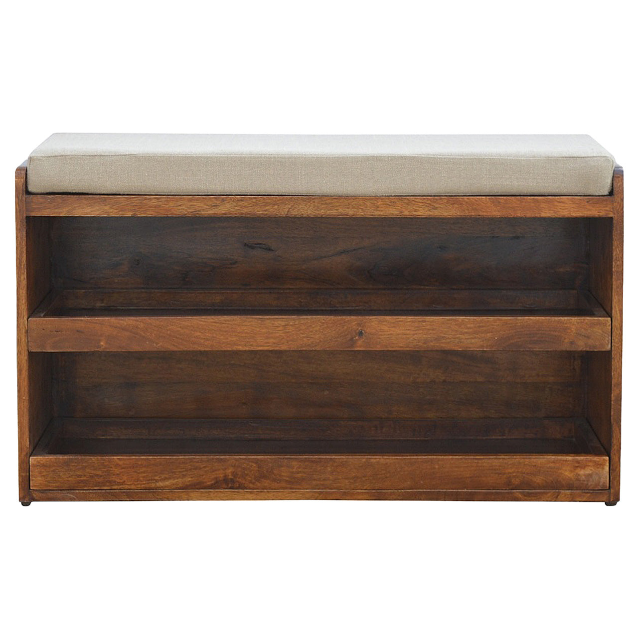 Solid Wood Shoe Storage Unit Bench