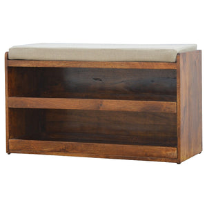 Solid Wood Shoe Storage Unit Bench