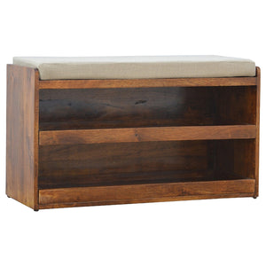Solid Wood Shoe Storage Unit Bench
