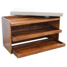 Solid Wood Shoe Storage Unit Bench