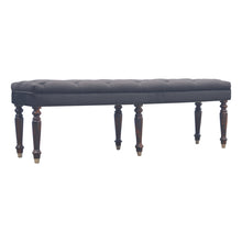 Brown Cotton Velvet Hallway Bench