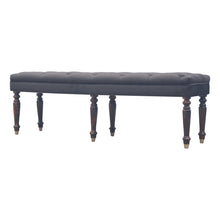 Brown Cotton Velvet Hallway Bench