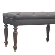 Brown Cotton Velvet Hallway Bench
