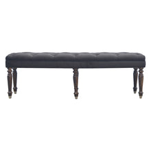 Brown Cotton Velvet Hallway Bench