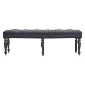 Brown Cotton Velvet Hallway Bench