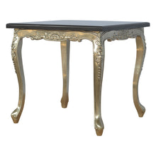Hand Carved Marble Dining Table with Black Marble Top